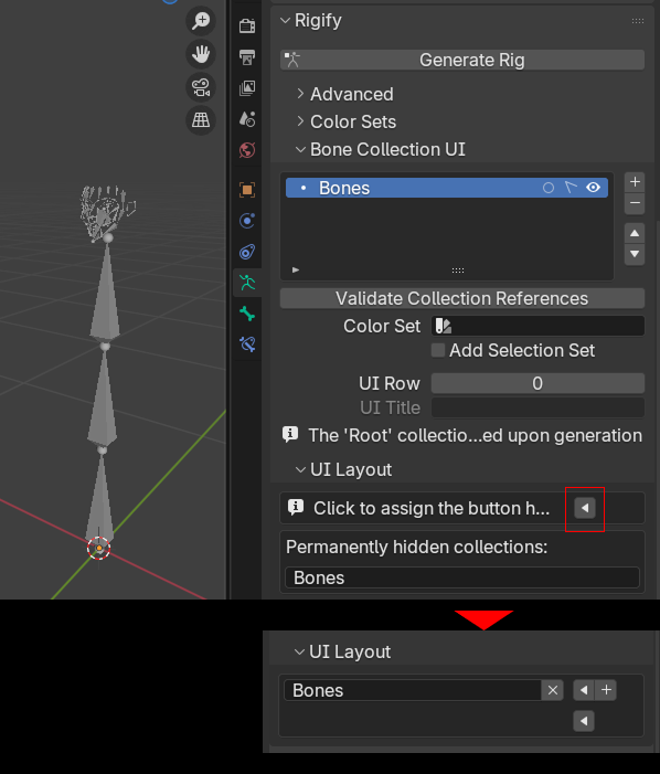新しいRigifyはUI設定をしないとリグ生成できません。