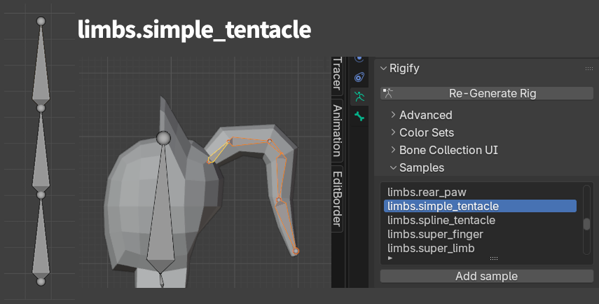 limbs.simple_tentacleというサブリグを追加するところ