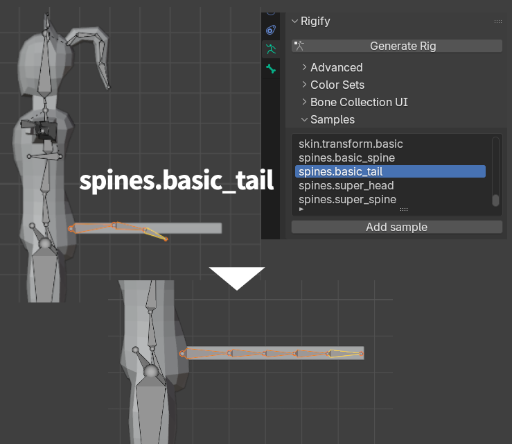 Samplesからspines.basic_tailのサブリグを追加